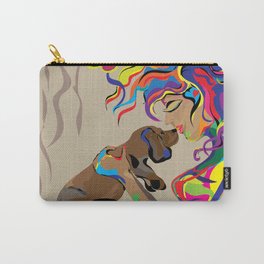 "Fall in Lust" Paulette Lust's Original, Contemporary, Whimsical, Colorful Art  Carry-All Pouch