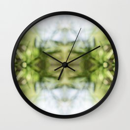 Nature Kaleidoscpe #5 Wall Clock | Green, Patterns, Color, Digital, Abstract, Digital Manipulation, Photo, Nature 
