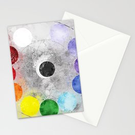 Chakra colors and moon - color wheel 2  Stationery Card