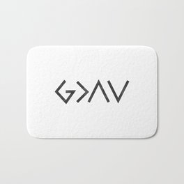 Christian Quote - God Is Greater Than The Highs and Lows Bath Mat | Cool, Church, Godisgreater, Sign, Religion, Christ, Bible, Scripture, Verse, Verses 