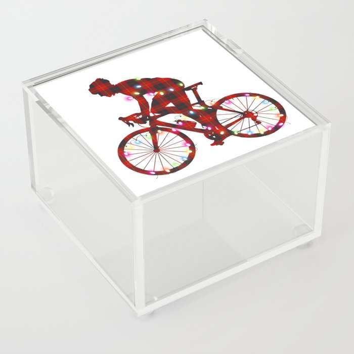all i want for christmas is a new bicycle gift for cyclist Acrylic Box