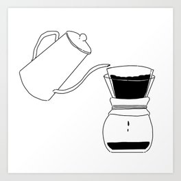 Simple coffee illustration Art Print