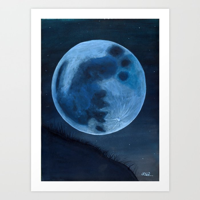 The moon Art Print