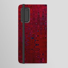 Distorted Red Abstract Artwork Android Wallet Case
