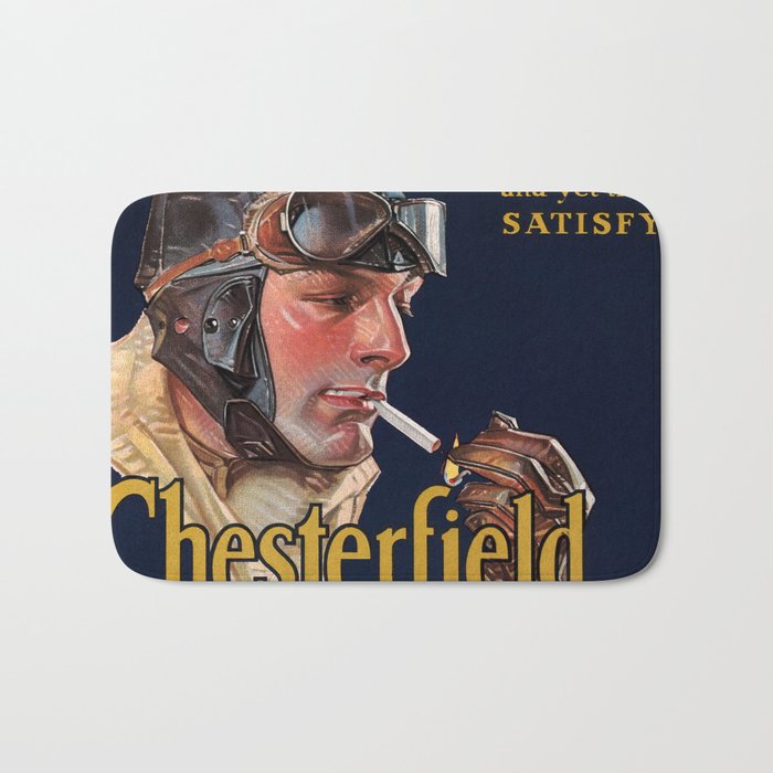 Chesterfield Cigarettes 15 Cents, Ace High, 1914-1918 by Joseph Christian Leyendecker Bath Mat