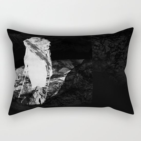 Black Hike Rectangular Pillow