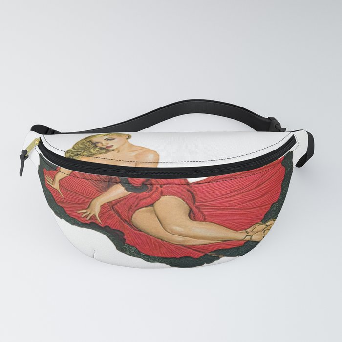 Sexy Blonde Pin Up With Red Dress Vintage Tango Spanish Fanny Pack