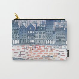 Serenissima - Venice in the Evening Carry-All Pouch | Sea, Europe, Dusk, Gardens, Illustration, Architecture, Cityscape, City, Water, Boat 