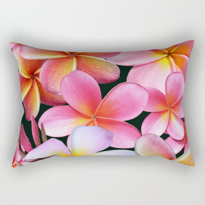 Pink Plumerias Rectangular Pillow