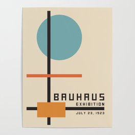 Bauhaus Poster Blue Circle Poster