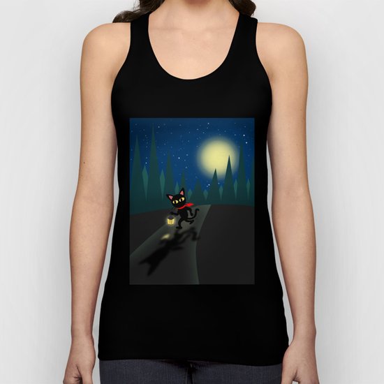 Walk in the night Unisex Tank Top