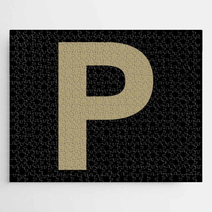 Letter P (Sand & Black) Jigsaw Puzzle