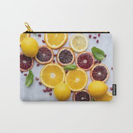 Tropical Citrus Oranges, Grapefruit, & Lemons Carry-All Pouch
