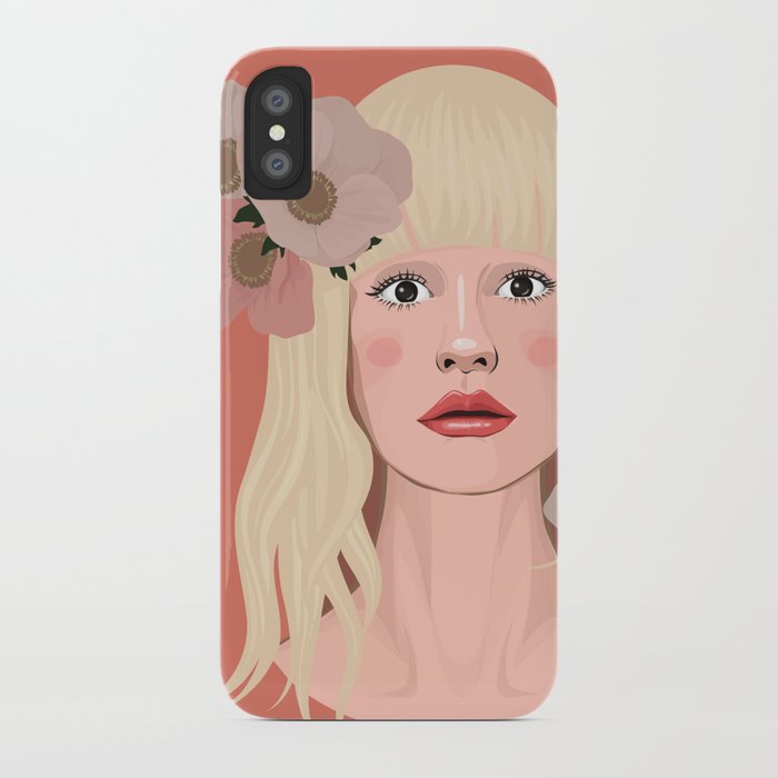 Lady and lowers (1) iPhone Case