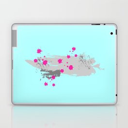 Decorative Elegant Brushstroke Pink With Gray Laptop Skin