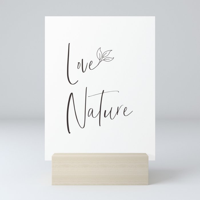 Love nature - minimalist Mini Art Print