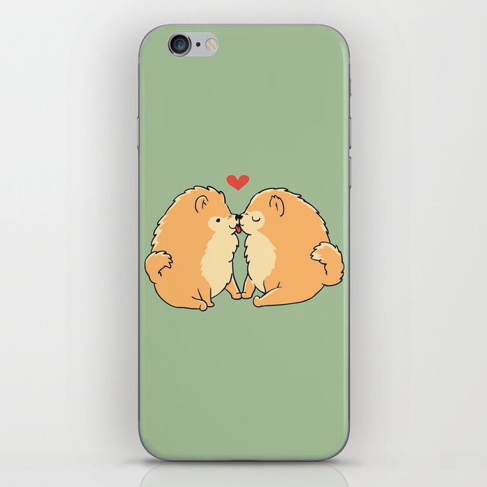 Pomeranian Kisses iPhone Skin