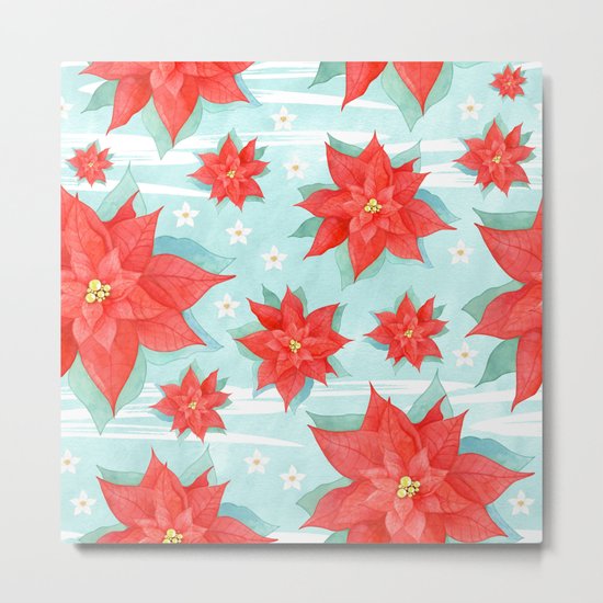 Red poinsettia #1 Metal Print