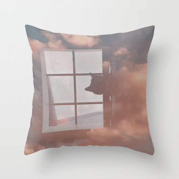 Queso with clouds Throw Pillow