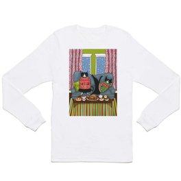 Holiday Couch Potato Cats Long Sleeve T-shirt