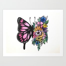 Blossoming Butterfly Art Print