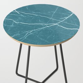 Blue marble abstract texture pattern Side Table