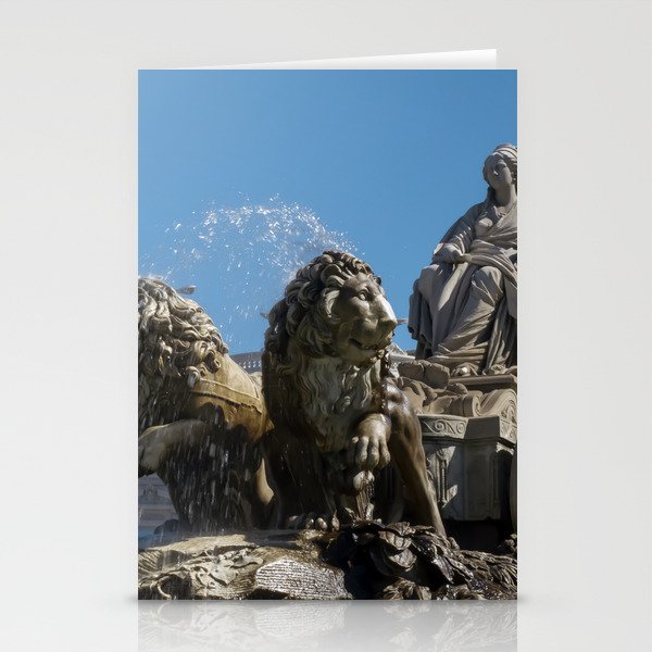 Spain Photography - Beautiful Fountain In Madrid Stationery Cards