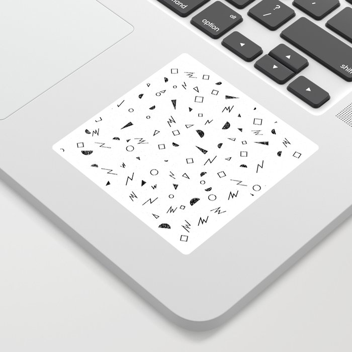 Random Pattern Black White Sticker