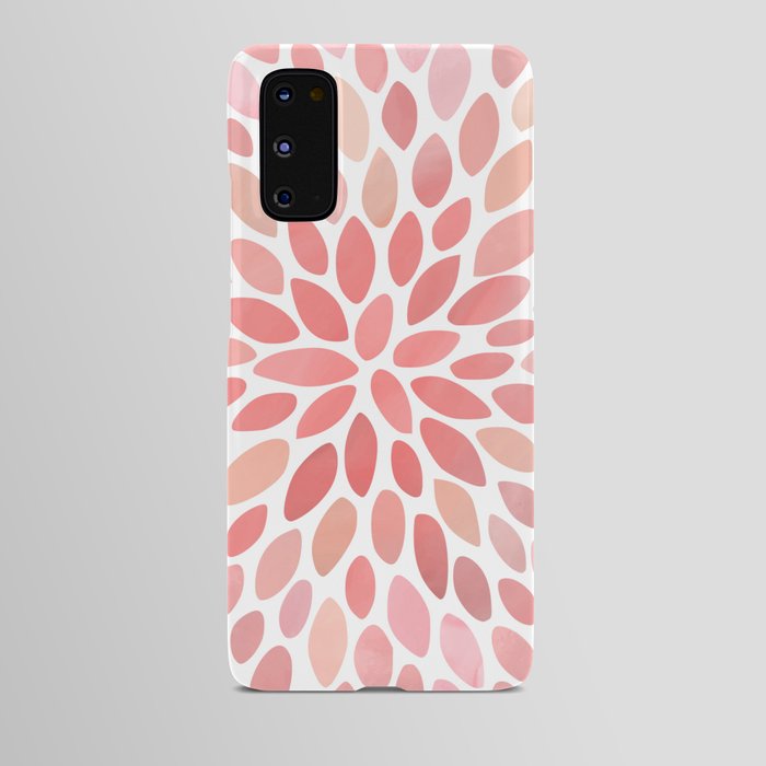 Festive, Flower Bloom, Coral and Pink, Floral Prints Android Case