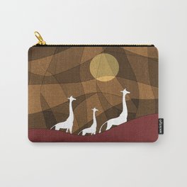 Beautiful warm giraffe family design Carry-All Pouch