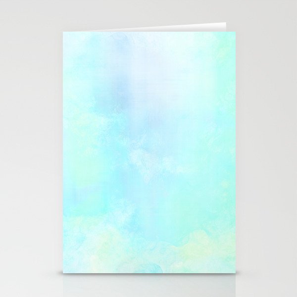 Pastel turquoise blue green Stationery Cards