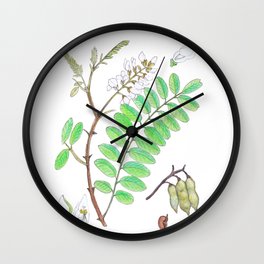 Robinia Pseudoacacia I. by Ines Zgonc Wall Clock