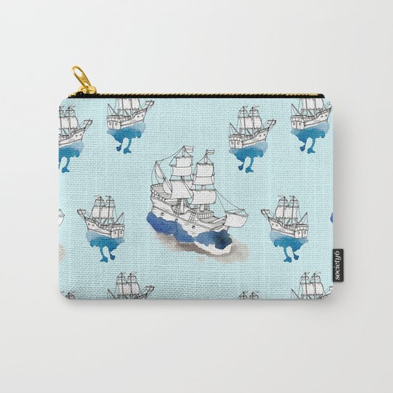 Ships Pattern Carry-All Pouch