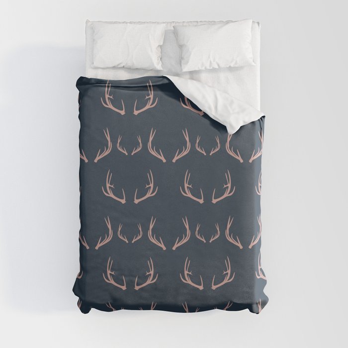 Antlers (Frost) Duvet Cover
