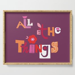 All The Things, purple bkd Serving Tray