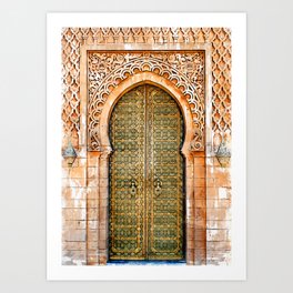 Door Hassan Tower Morocco - For Doors & Travel Lovers Art Print