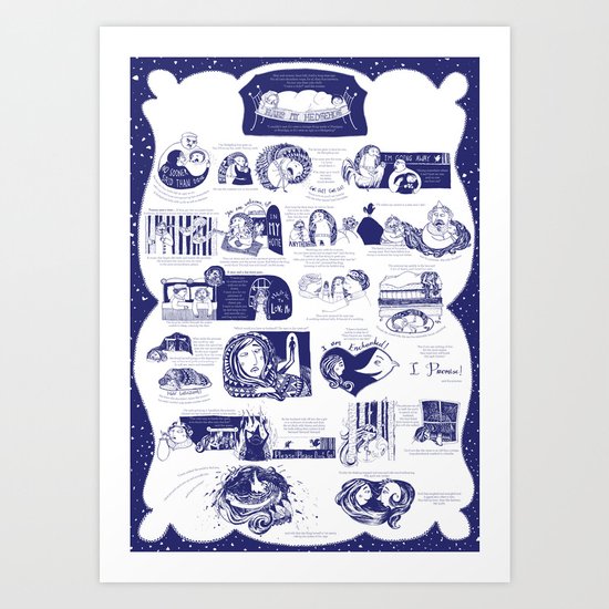 Illustrated poster Art Print