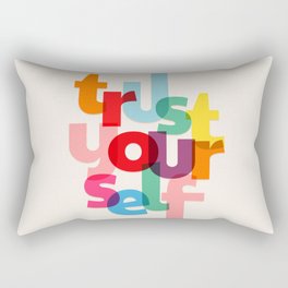 Trust Yourself Typography Rectangular Pillow
