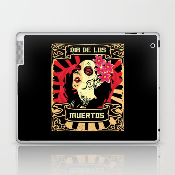 Mexican Lottery La Catrina Muertos Day Of Dead Laptop & iPad Skin