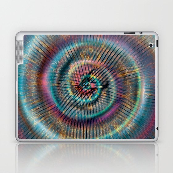 Color Sound-2 (rainbow gasoline spiral splatter) Laptop & iPad Skin