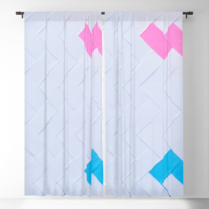 Pink and Blue Blackout Curtain