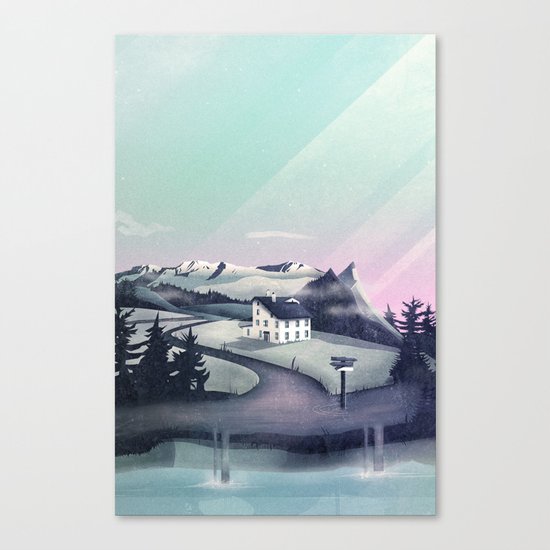 Alpine Island Canvas Print