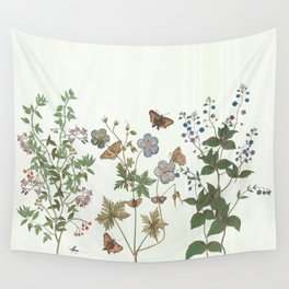 The fragility of living - botanical illustration Wall Tapestry