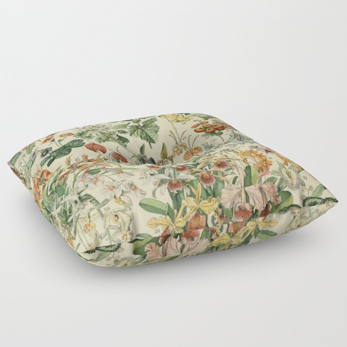 Fleurs by Adolphe Millot Floor Pillow