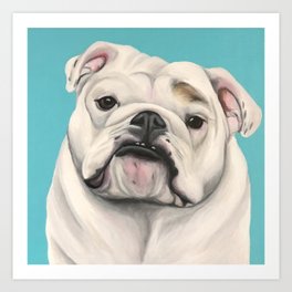 Sweet Little English Bulldog Art Print