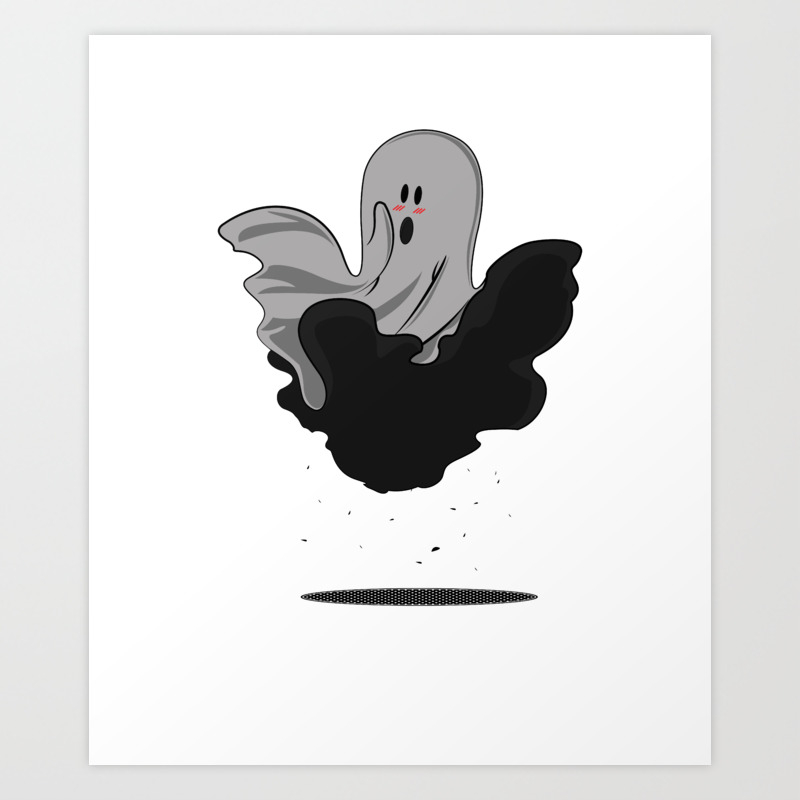 Spoop-chan kawaii ghost art print!