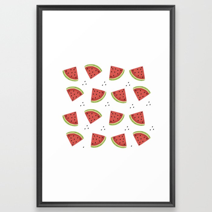 Summer Watermelon Framed Art Print