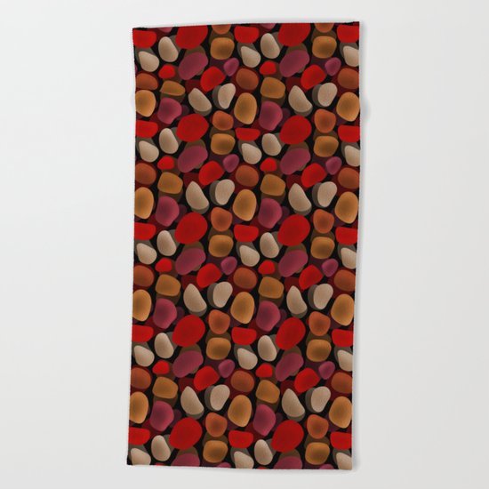 Abstract pattern . Sea stones .2 . Beach Towel