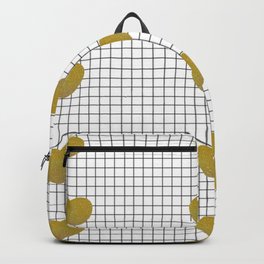 Gold Hearts and Grid Backpack