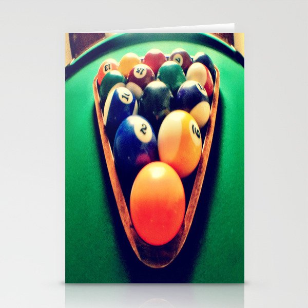 Pool balls Stationery Cards